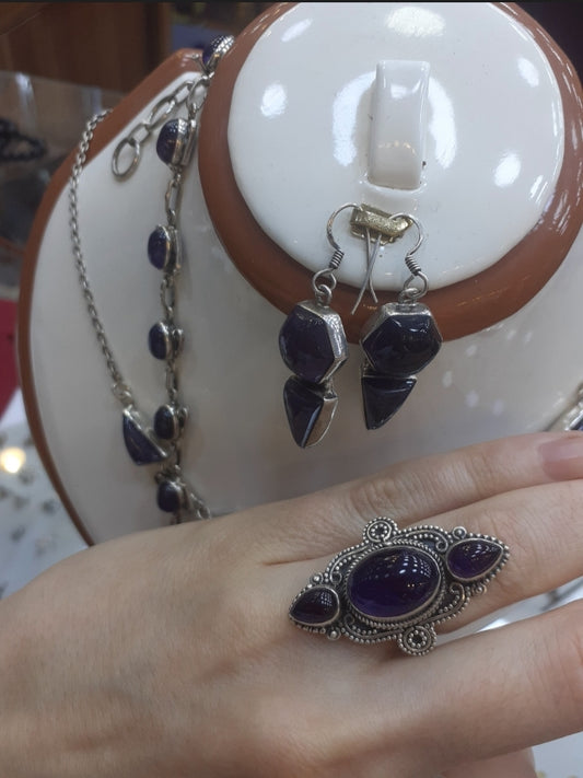 Ring Amethyst Sterling Silver 925 setting