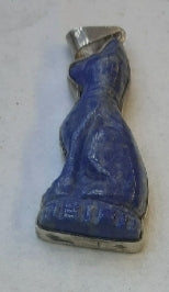 Pendant Lapis Lazuli Bastet Cat Goddess Silver Sterling 925