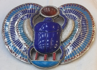 Pendant, Multicolour Amulet, Skarabaeus, Sterling Silver 925